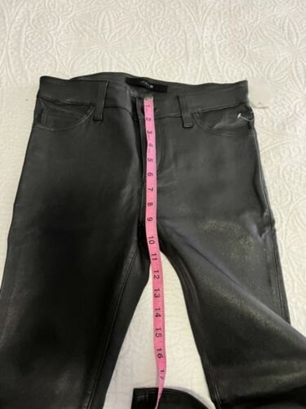 joe’s leather skin black w26 pants - Picture 7 of 9